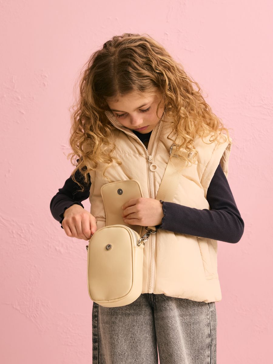 Small crossbody bag with flap - cream - RESERVED - 3