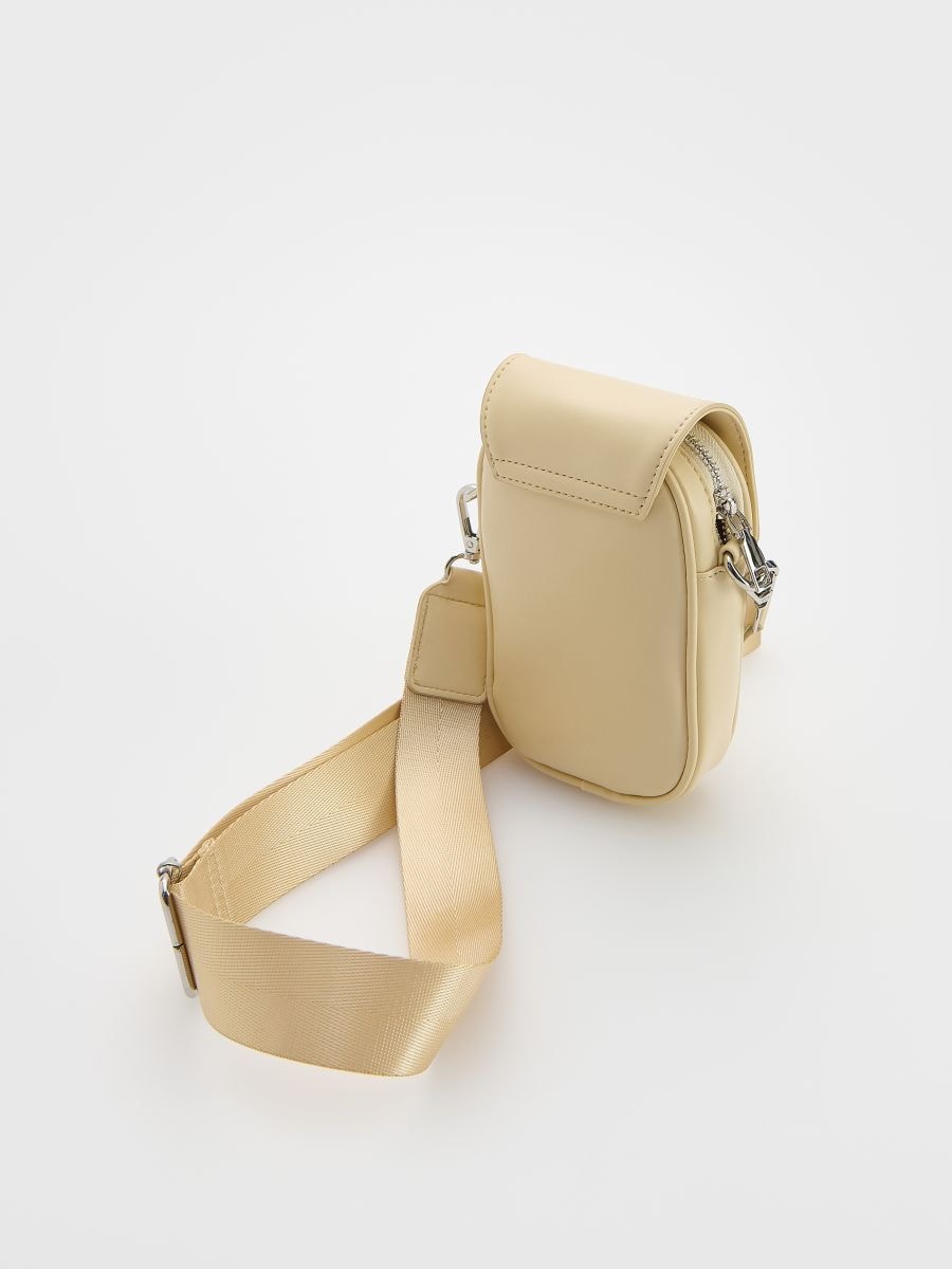 Small crossbody bag with flap - cream - RESERVED - 5