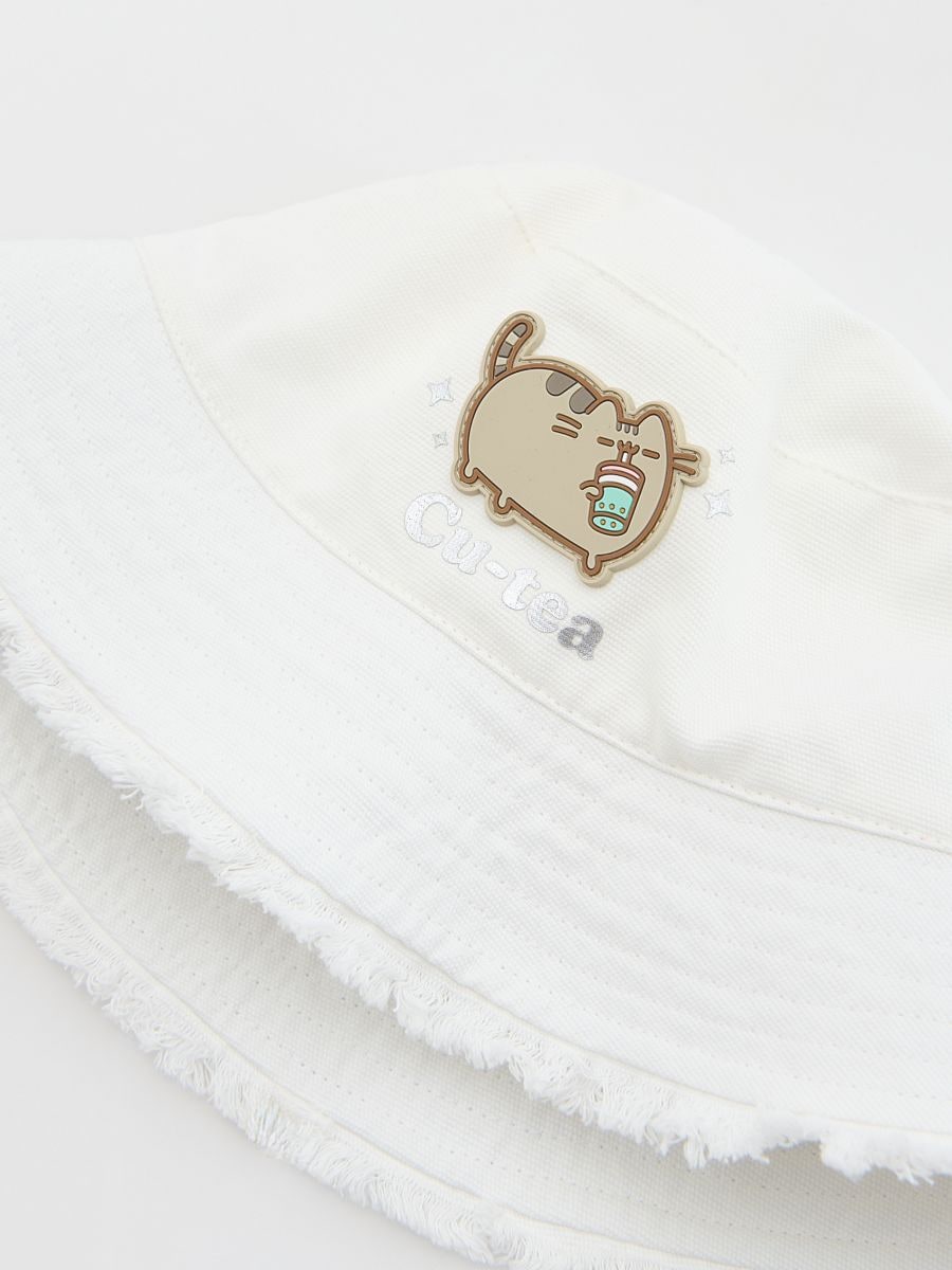 Bucket hat Pusheen - cream - RESERVED - 2