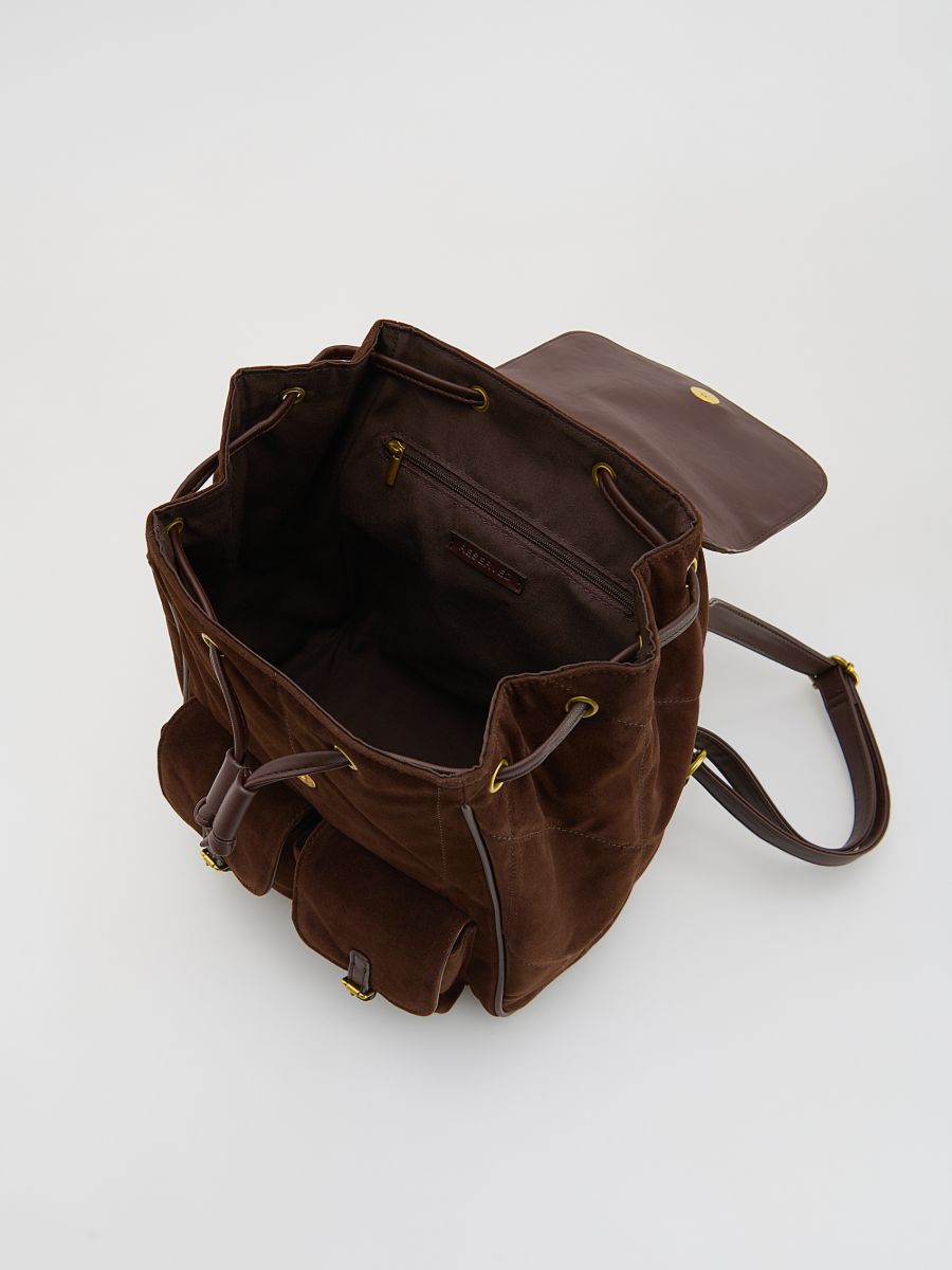 Рюкзак зі штучної замші Колір коричневий - RESERVED - 700FC-88X