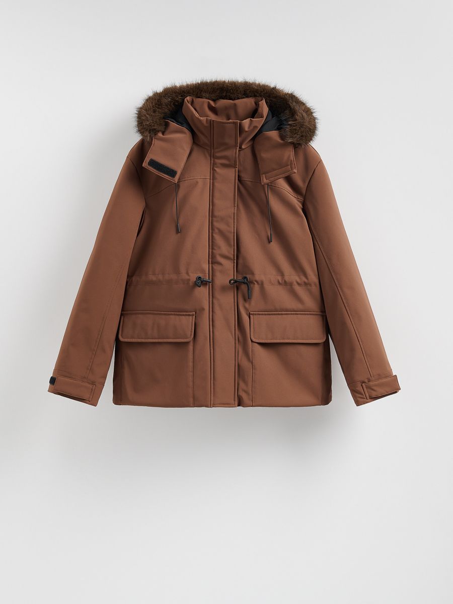 Parka à capuche - brun mordoré - RESERVED