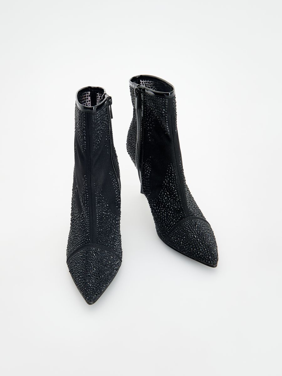 Boots with appliqué - black - RESERVED - 2