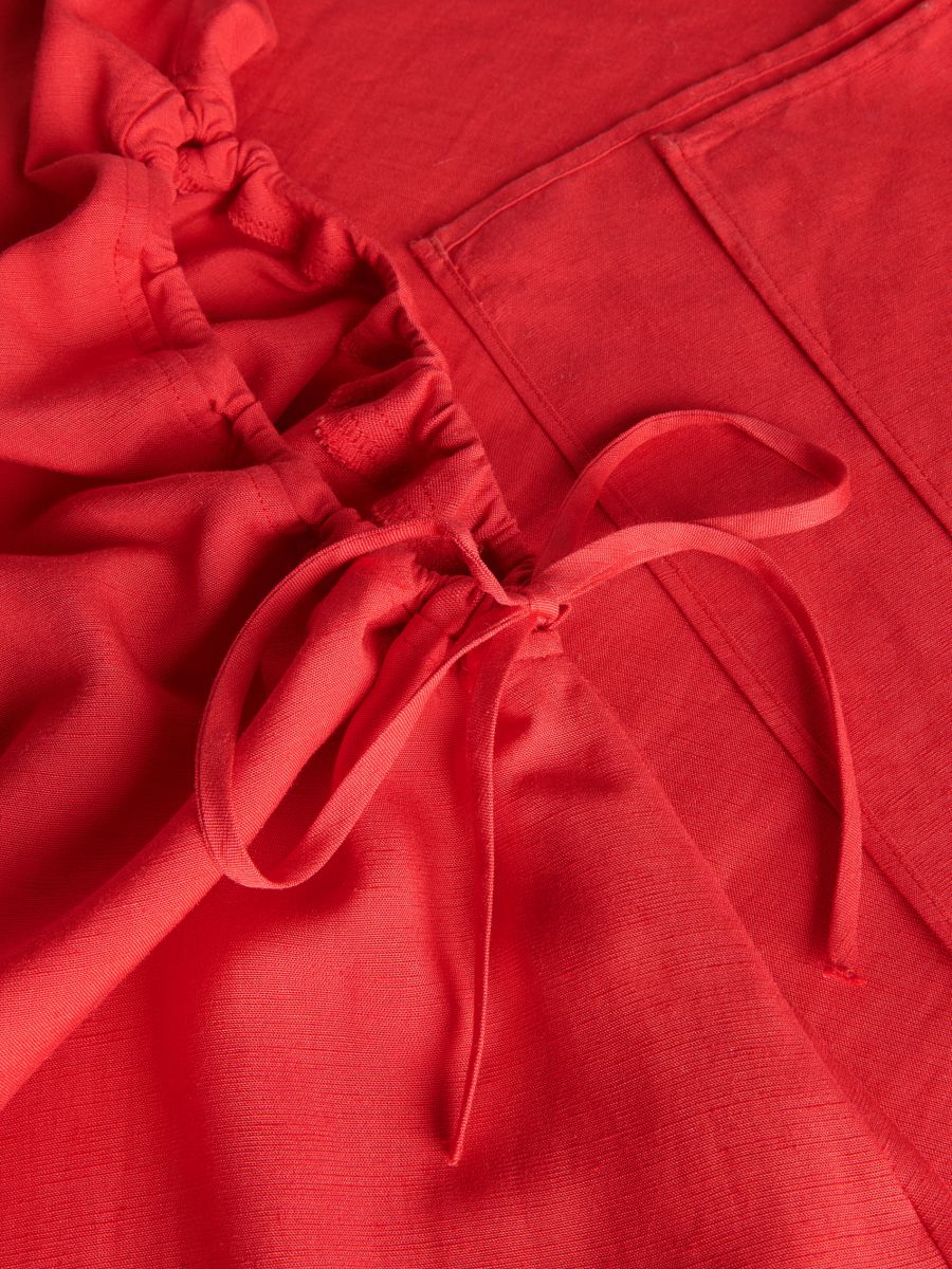 Abito monospalla con viscosa - rosso - RESERVED - 6