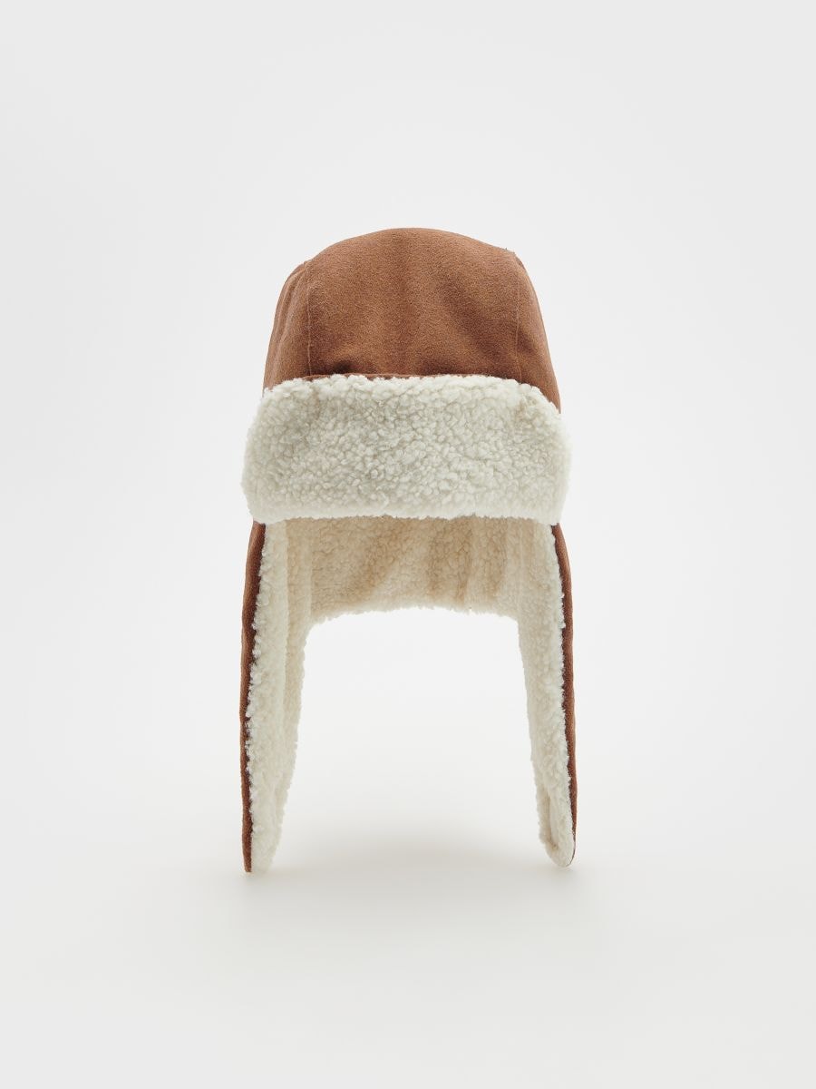 Chapéu trapper em mistura de lã - BEGE - RESERVED