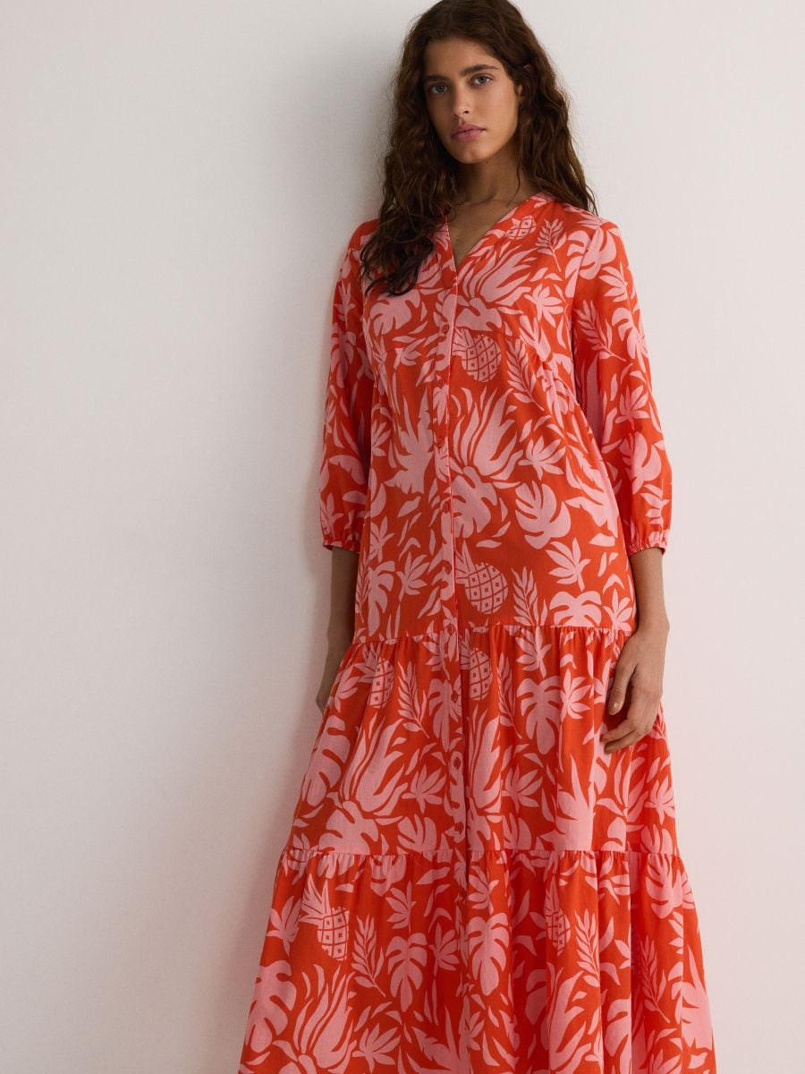 Gemustertes Maxikleid - bunt - RESERVED - 2