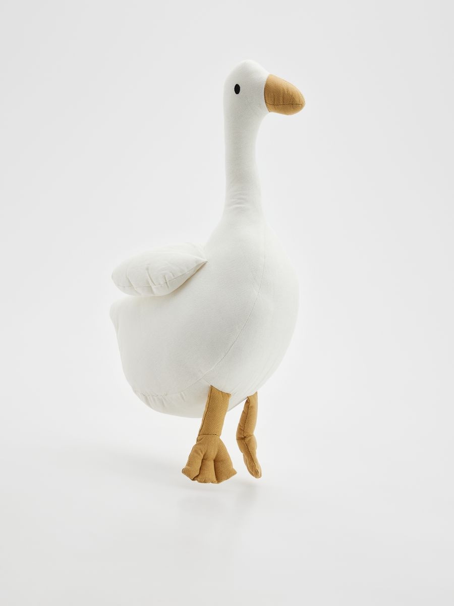 Мека играчка с формата на гъска - бял - RESERVED