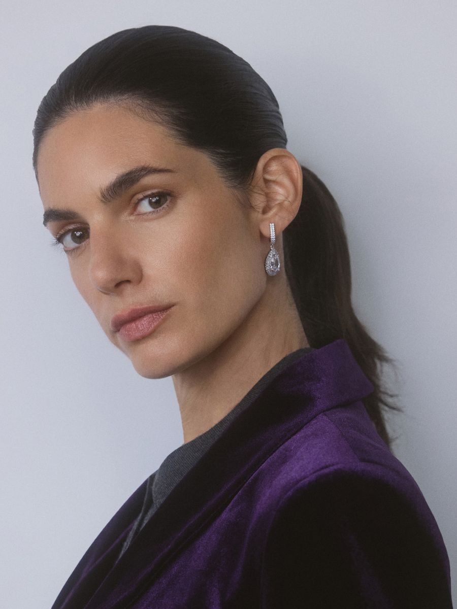 Cercei cu zirconiu cubic - argintiu - RESERVED