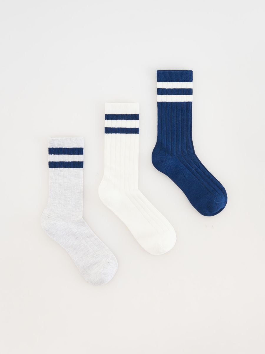 Socken, 3er-Pack - creme - RESERVED