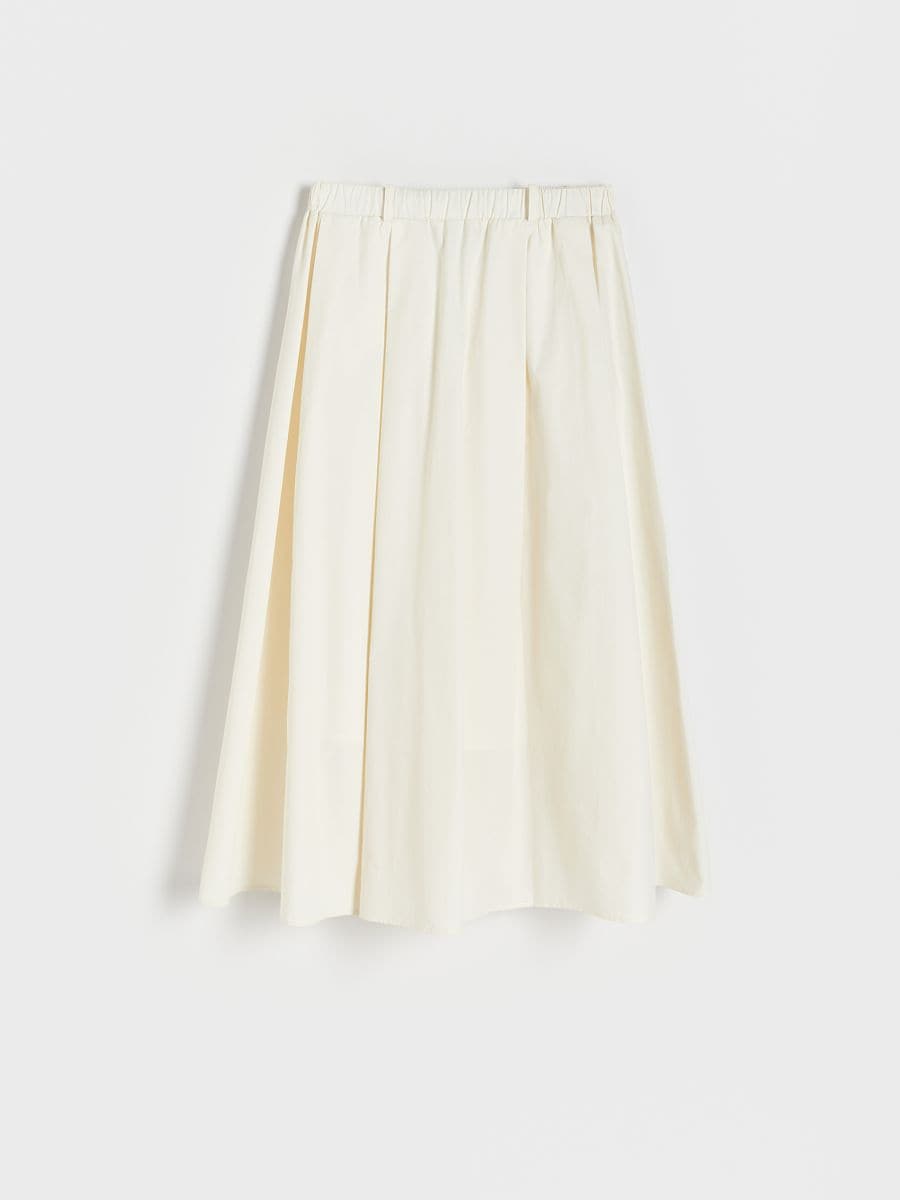 Flared midi skirt - cream - RESERVED - 4