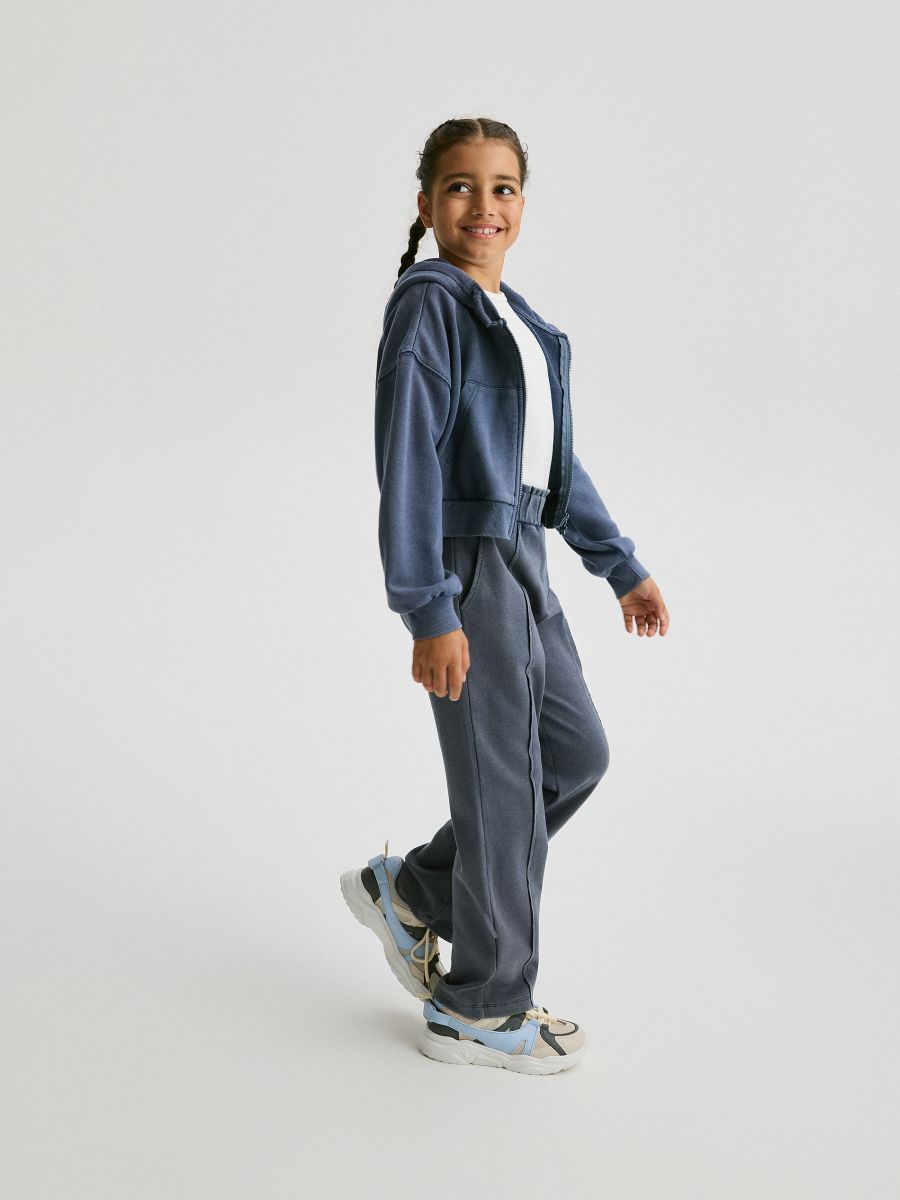 Straight leg sweatpants - navy - RESERVED - 4