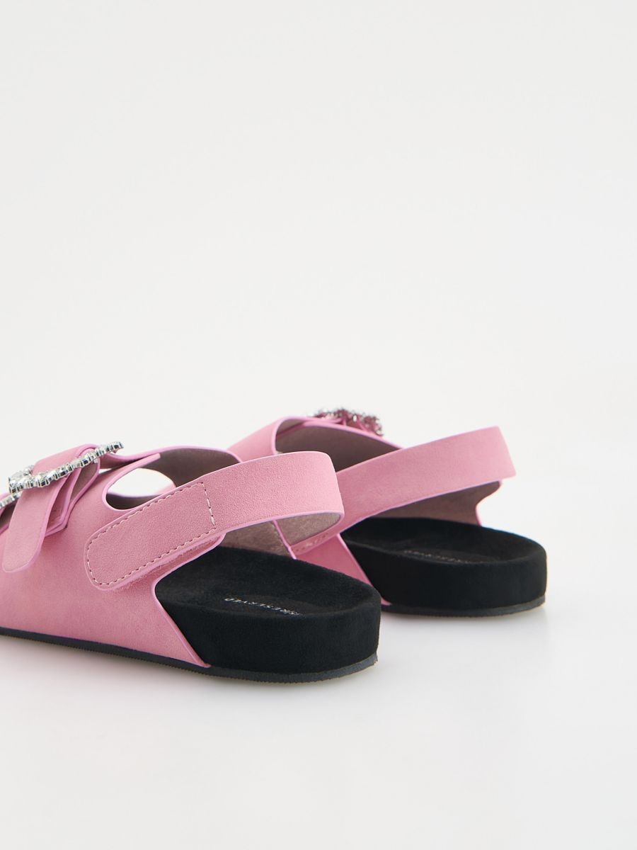 Sandales en daim synthétique - rose poudré - RESERVED - 4