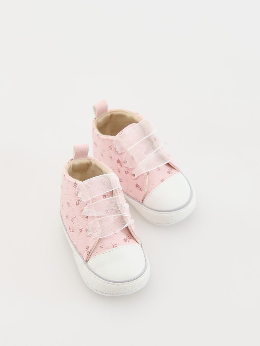 Leather imitation trainers - pastel pink - RESERVED