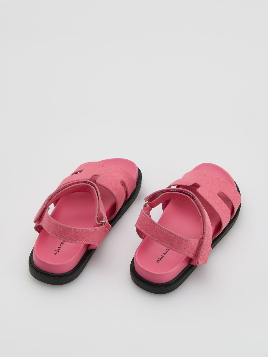 Sandales en daim synthétique - fuschia - RESERVED - 3