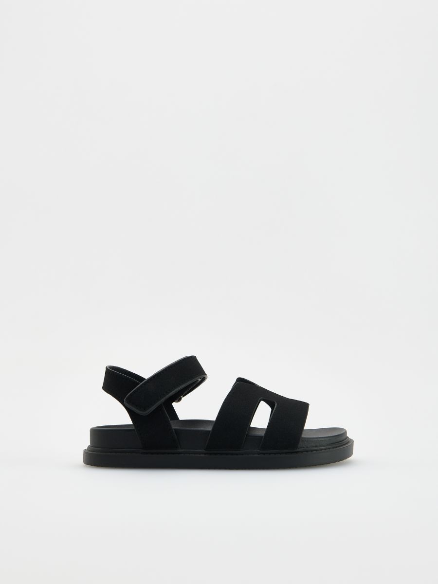 Suede imitation sandals - black - RESERVED - 2