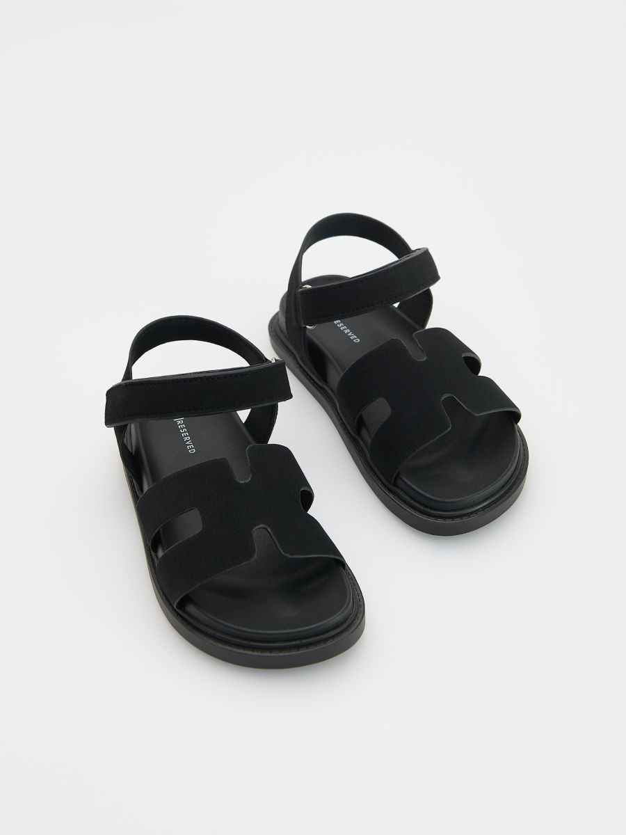 Suede imitation sandals - black - RESERVED - 2