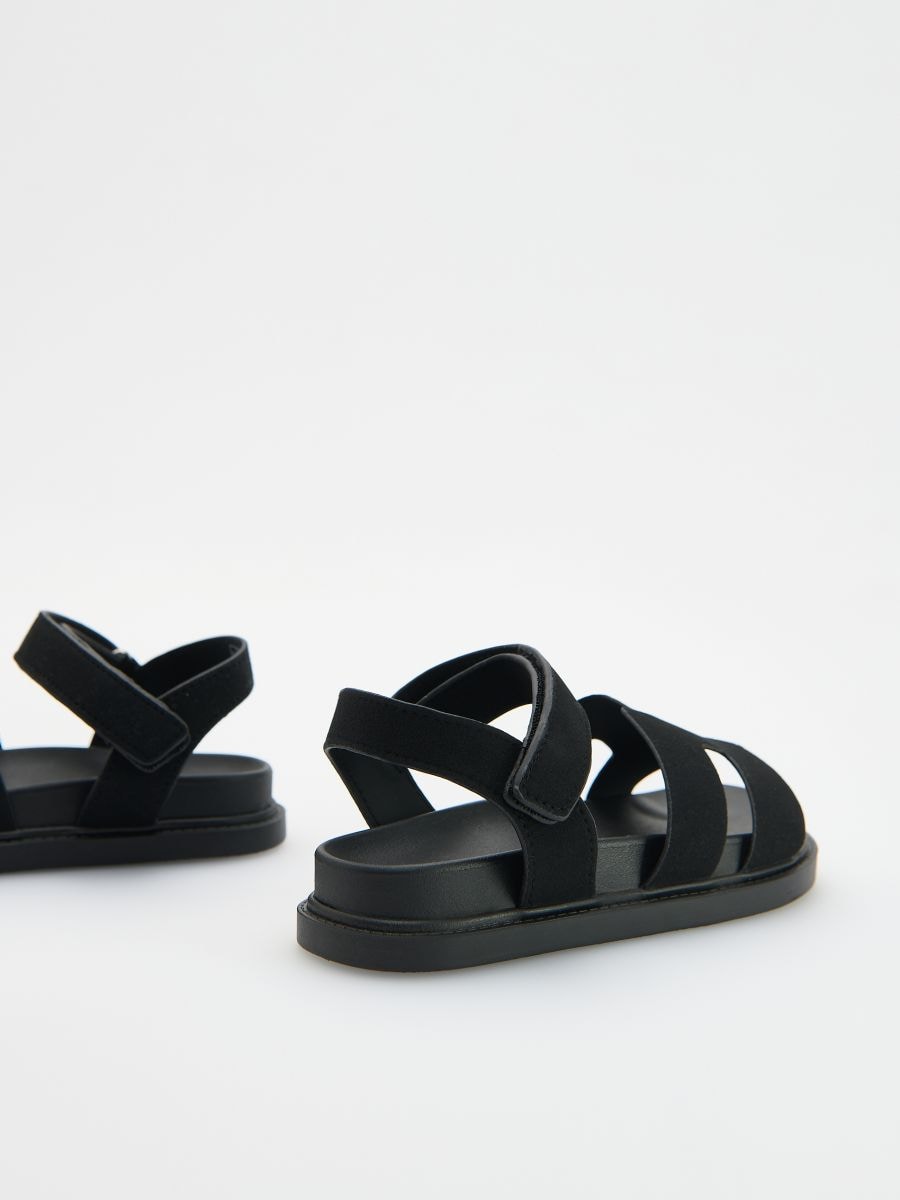 Suede imitation sandals - black - RESERVED - 3