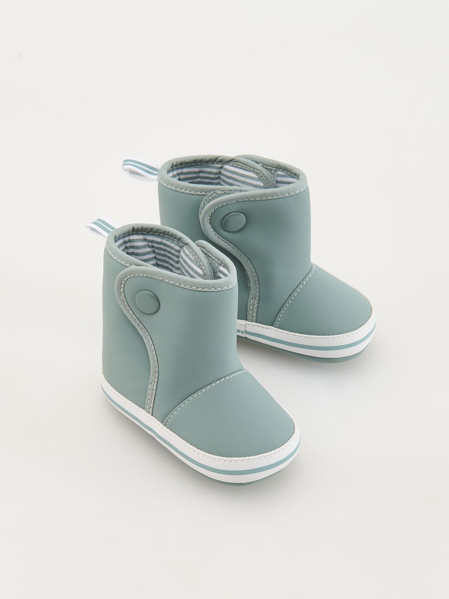 High ankle boots - teal green - RESERVED