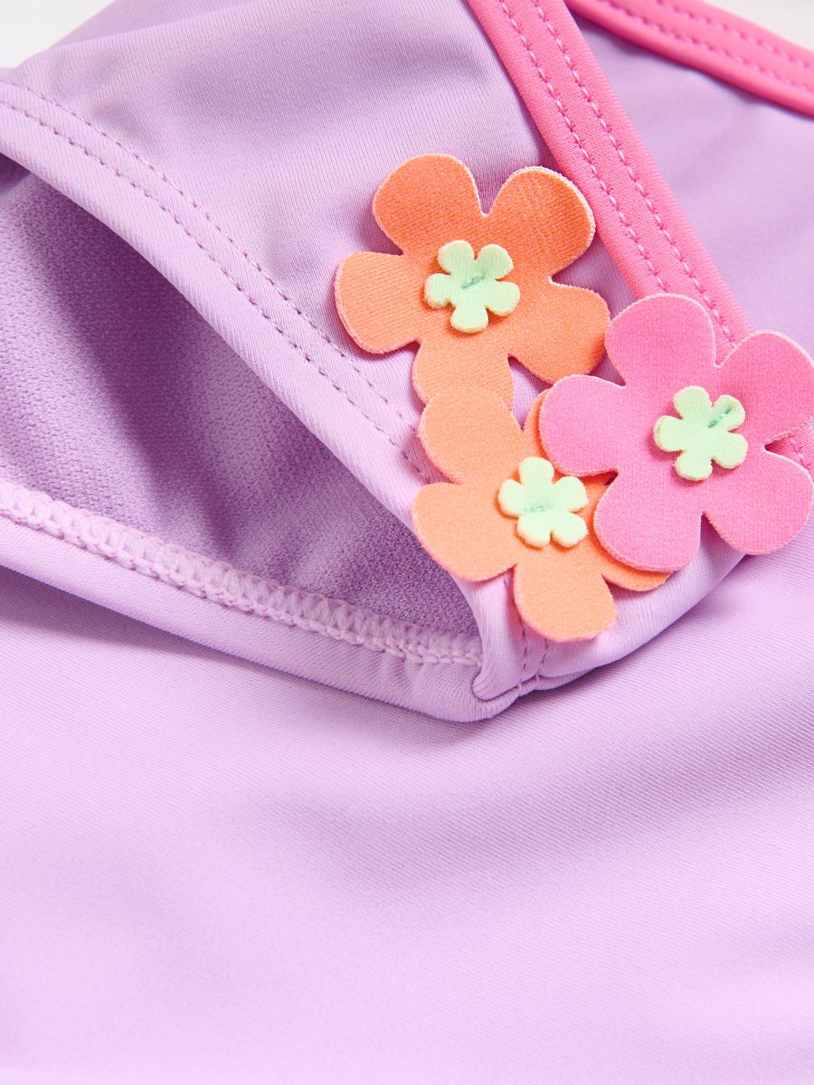 Maillot de bain deux pièces avec appliqué - aubergine - RESERVED - 2