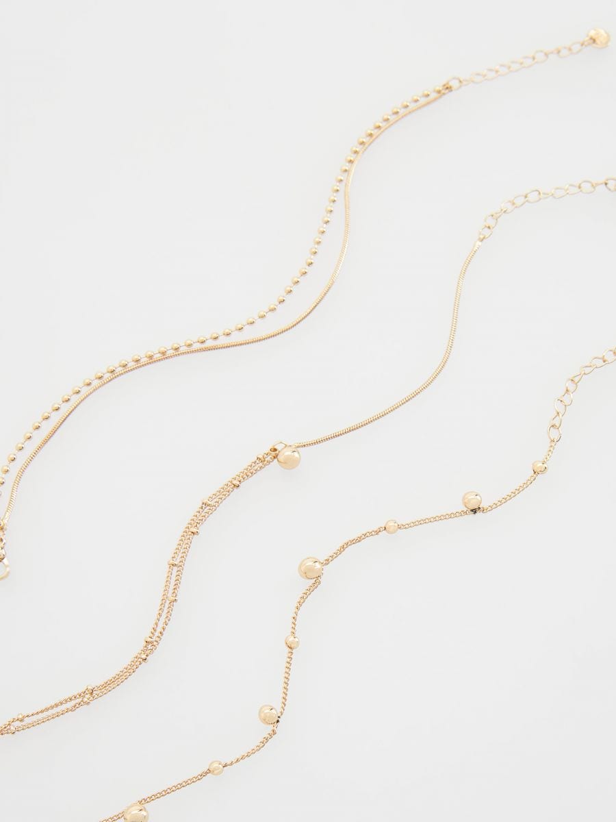 Bracelets with beads set - golden - RESERVED - 3