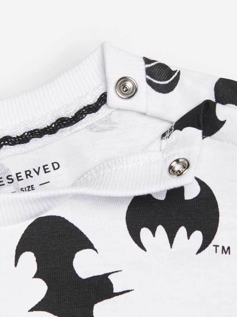 Koszulka ze wzorem Batman - biały - RESERVED - 2