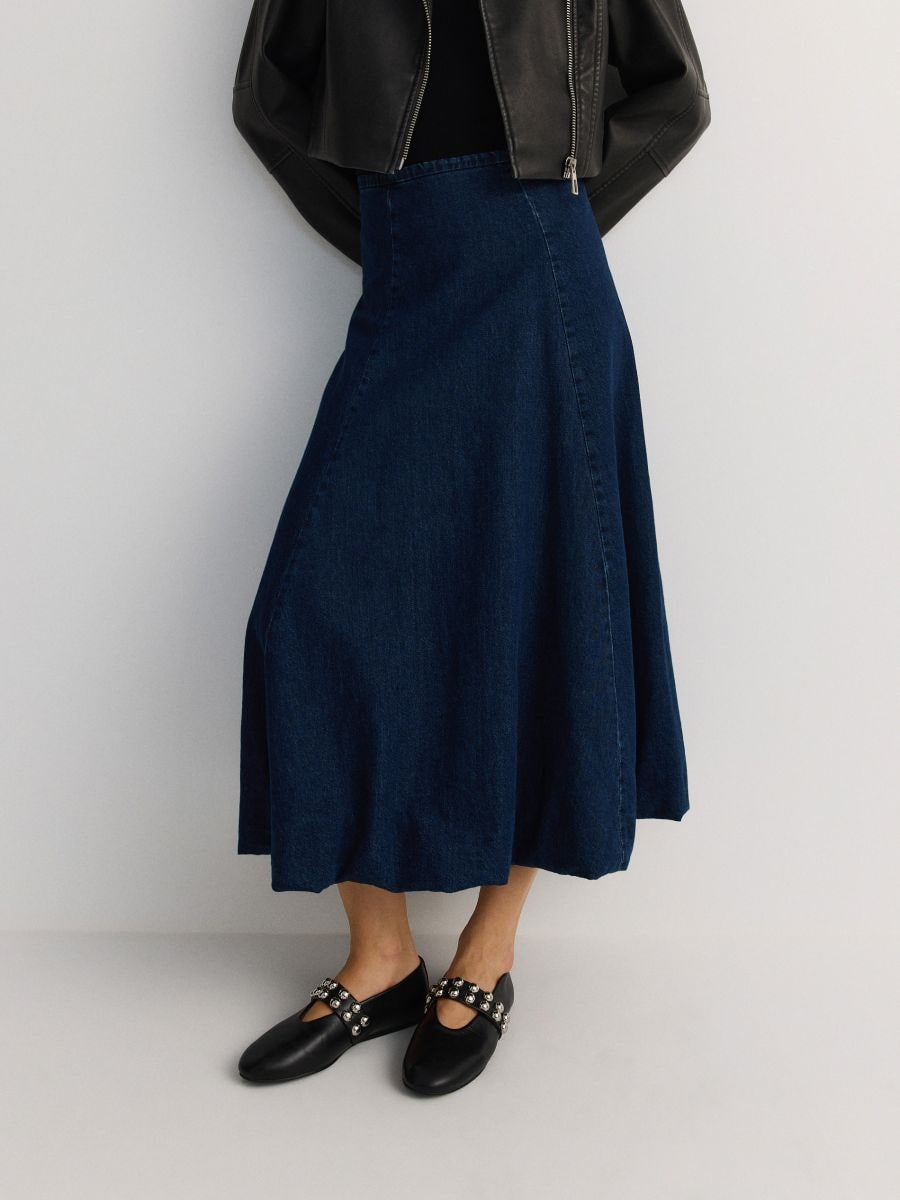 LADIES` SKIRT - bleumarin - RESERVED