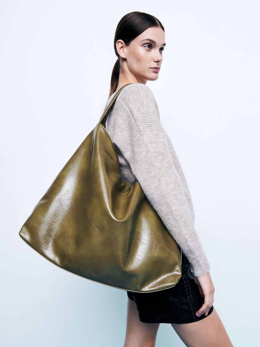 Large hobo bag - olive - RESERVED - 4