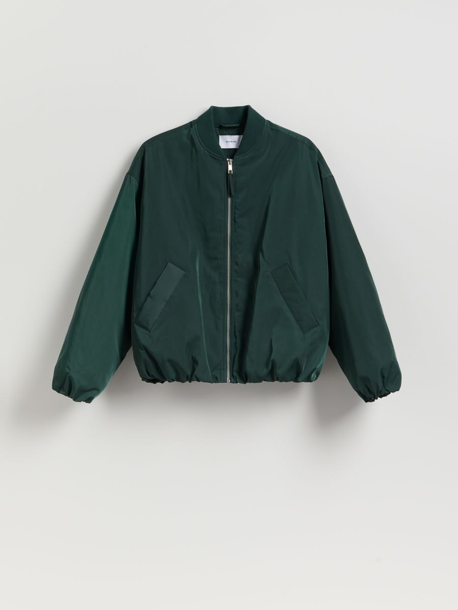 Oversized bomber jacket - teal green - RESERVED