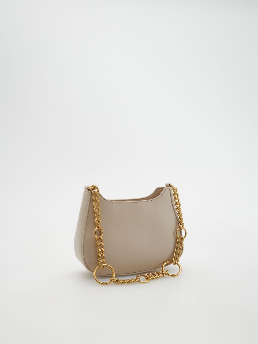 Bag with chain detail - cream - RESERVED - 4