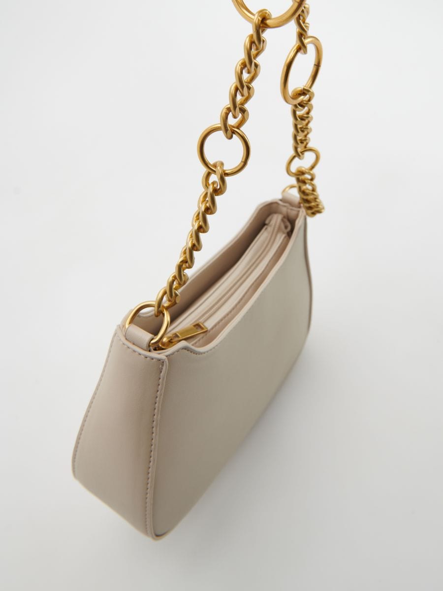 Bag with chain detail - cream - RESERVED - 6
