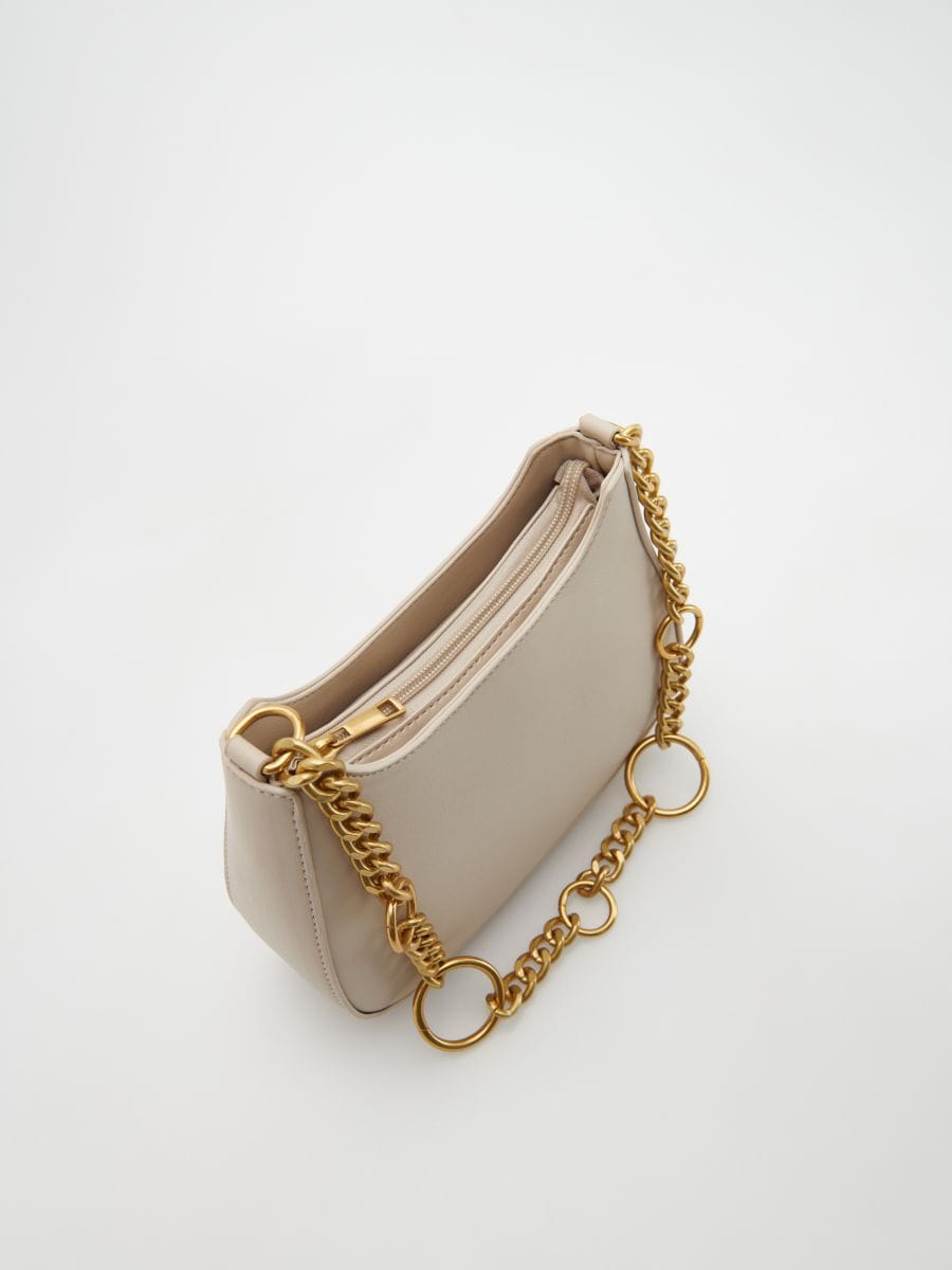 Bag with chain detail - cream - RESERVED - 7