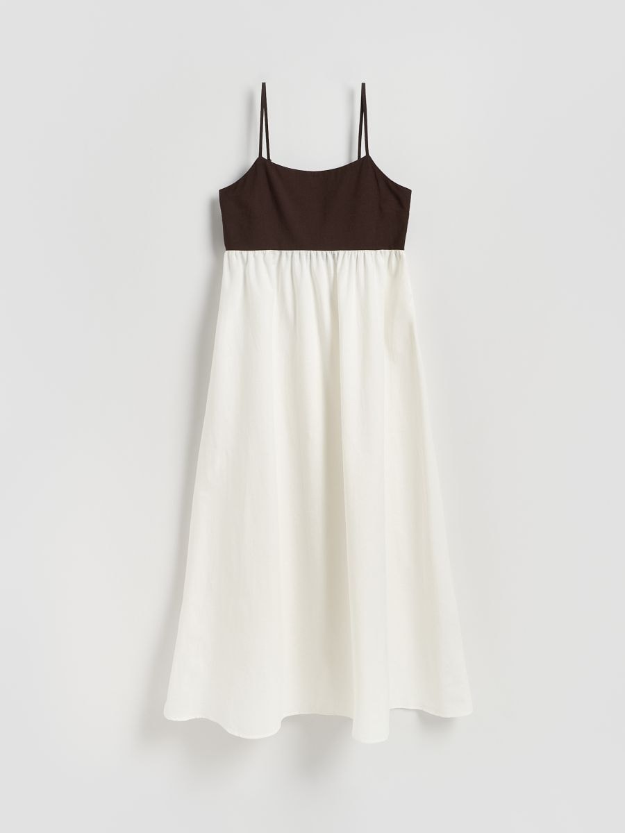 Linen rich maxi dress - cream - RESERVED - 5