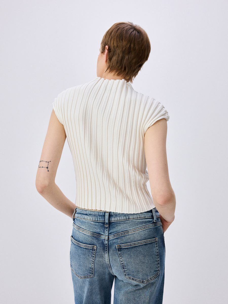Rebrasti top - krem - RESERVED - 2