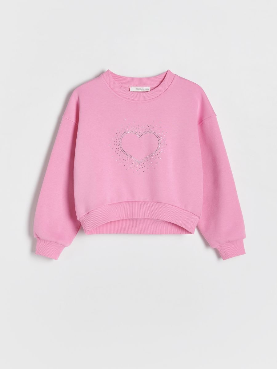 GIRLS` JOGGING TOP - ROZE - RESERVED