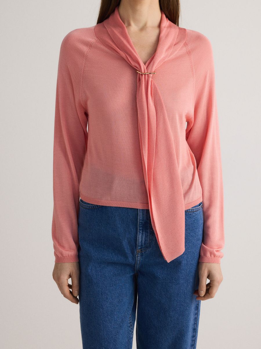 Sweater with lyocell blend - peach - RESERVED - 5