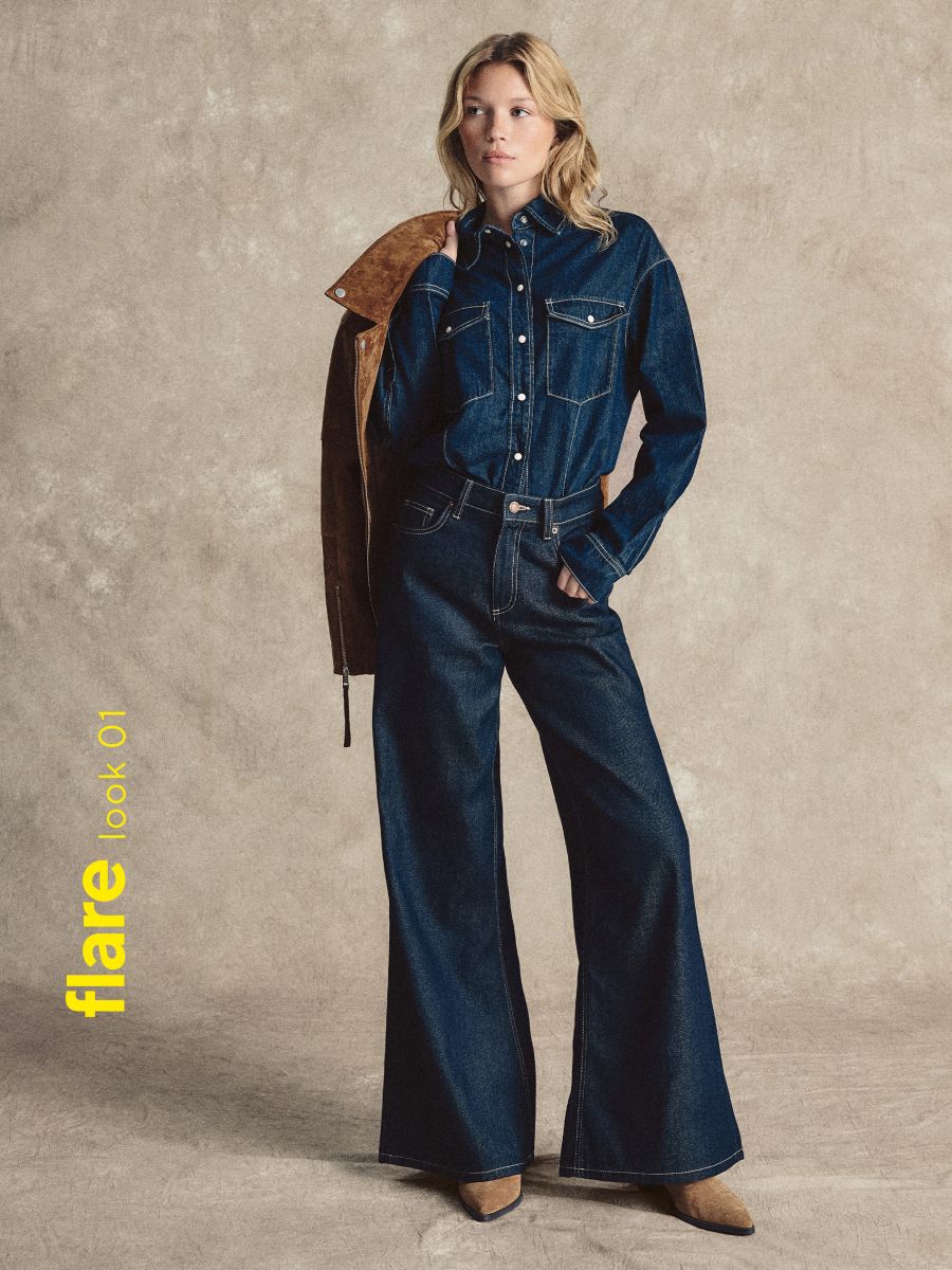 Flare jeans - navy - RESERVED