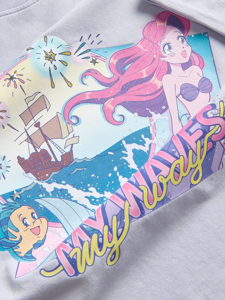 The Little Mermaid T-shirt with print - light grey - RESERVED - 2
