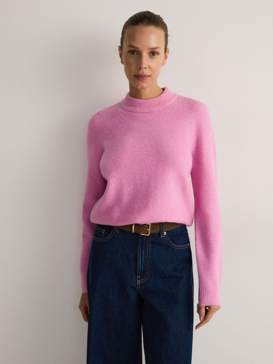 Sweater with raglan sleeves - orchid - RESERVED - 4