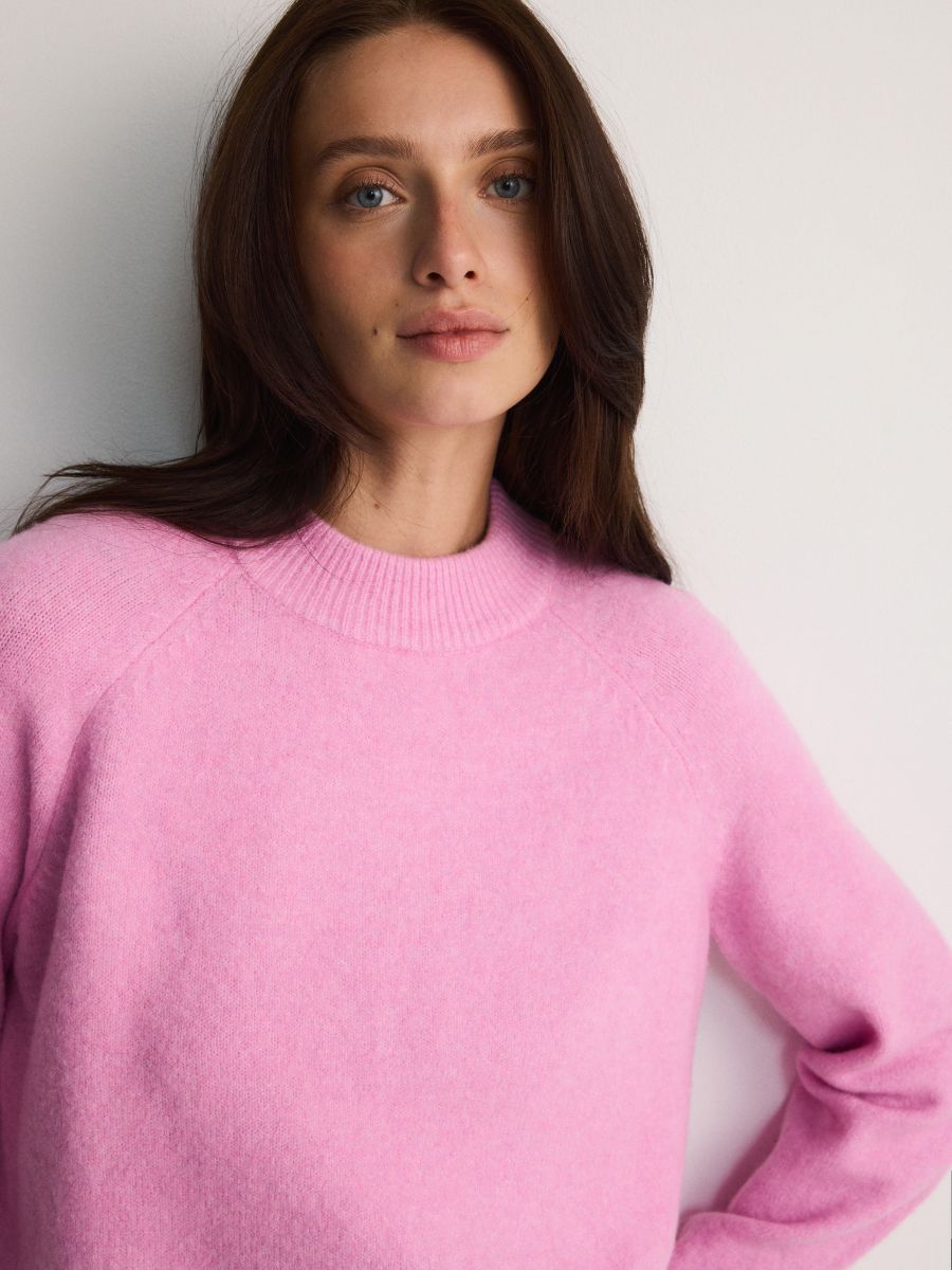 Sweater with raglan sleeves - orchid - RESERVED - 2
