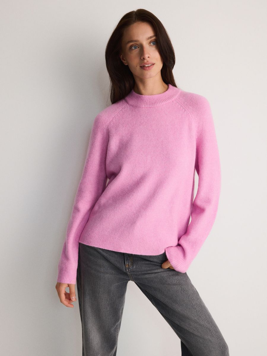 Sweater with raglan sleeves - orchid - RESERVED - 3