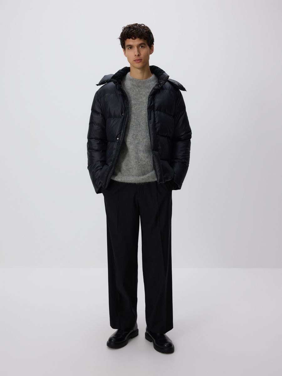 Pikowana kurtka z puchem Kolor czarny - RESERVED - 7106H-99X