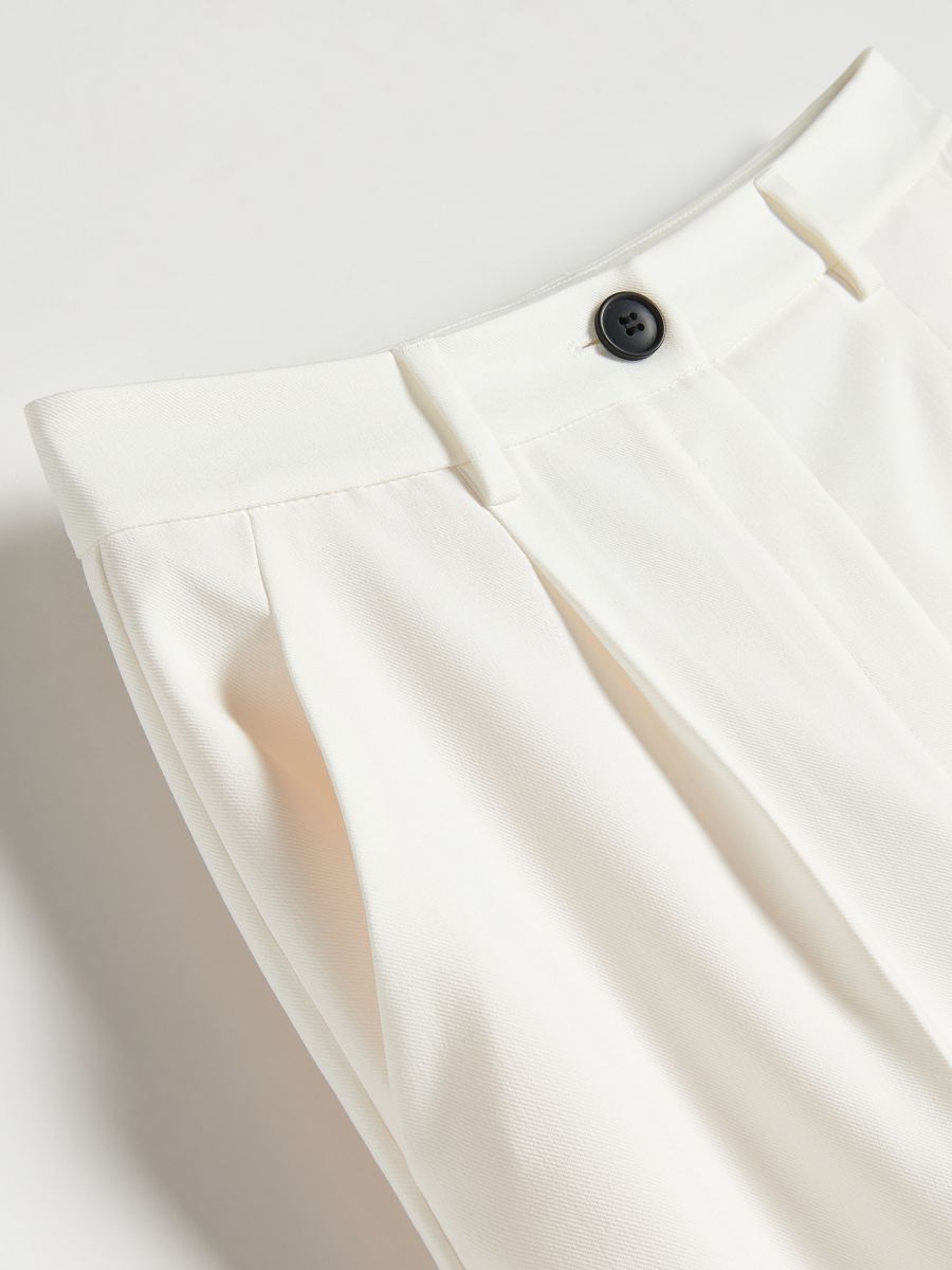 Trousers with pressed crease - white - RESERVED - 5