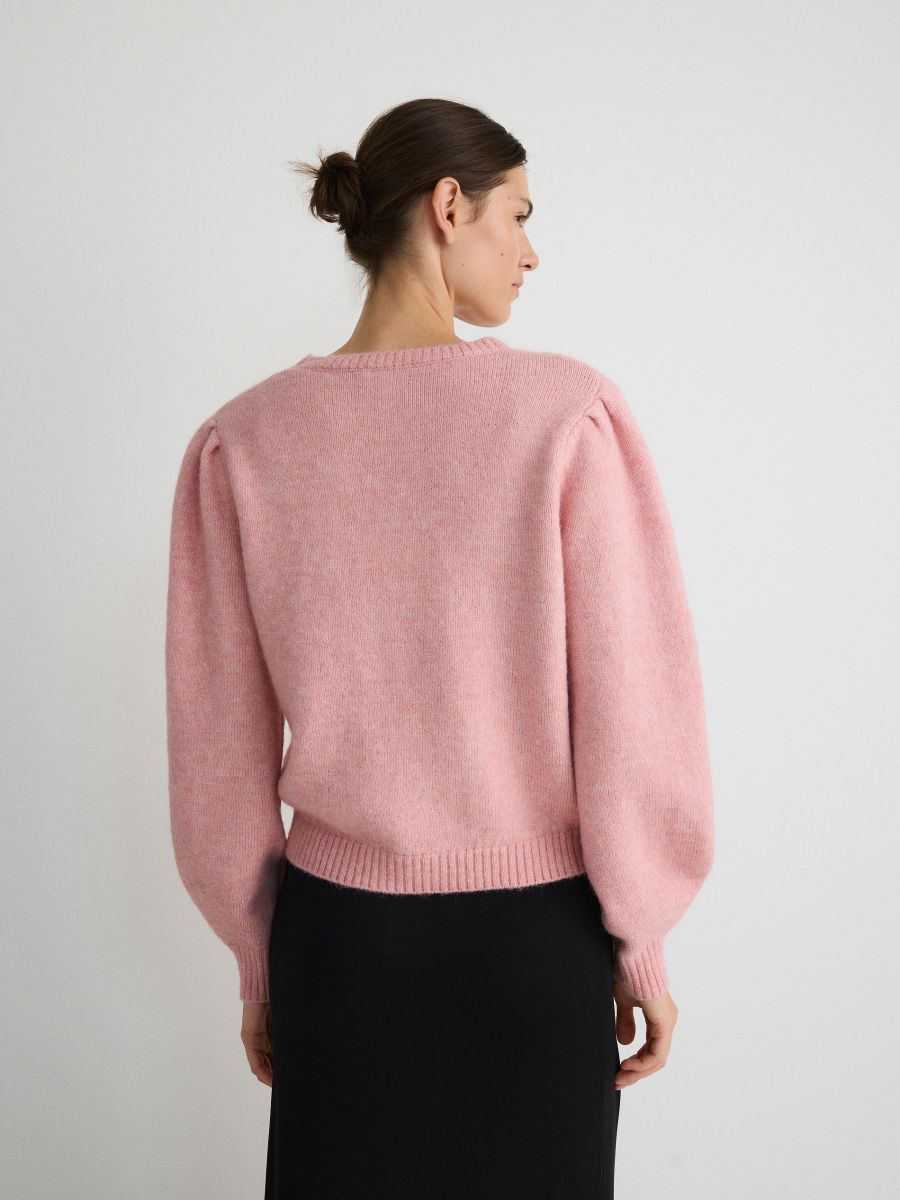 Sweater with roses - pink - RESERVED - 5