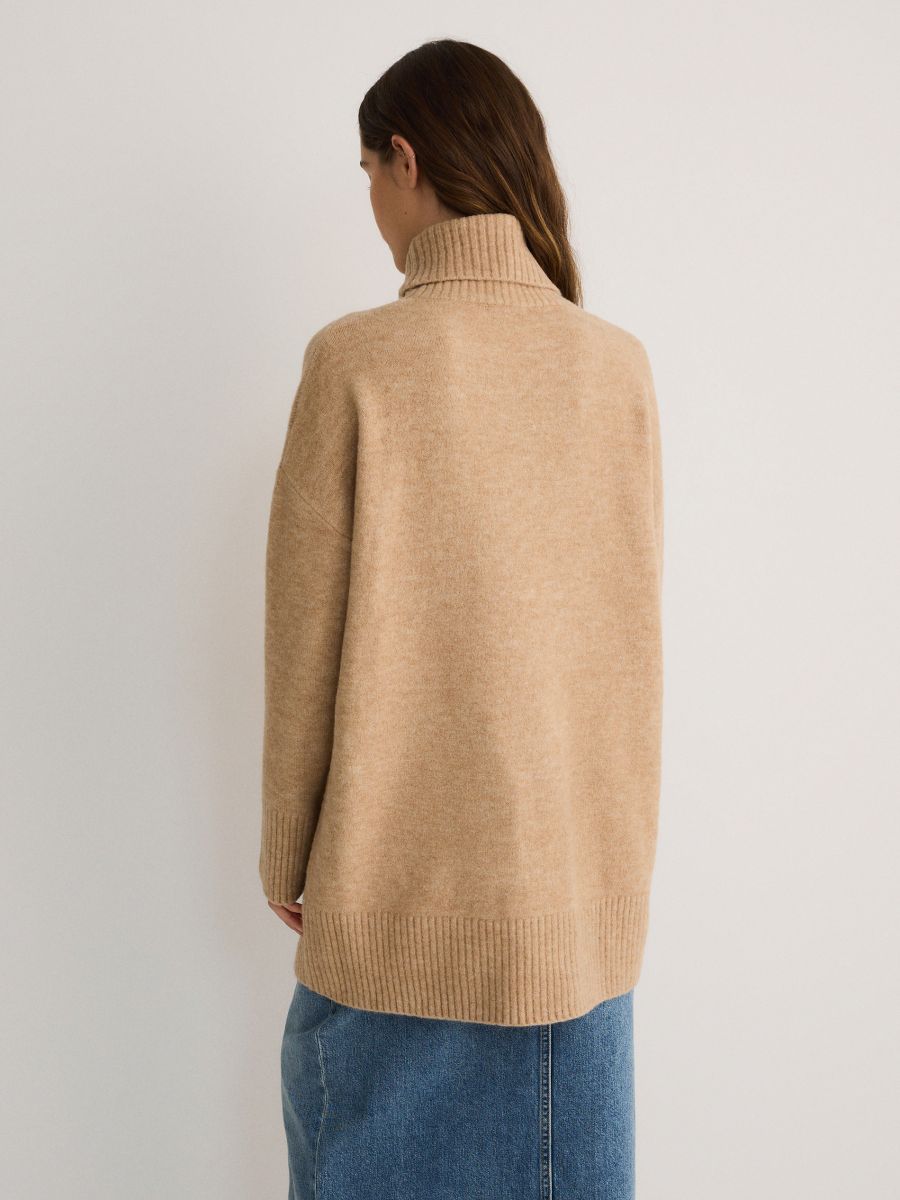 Turtleneck jumper - beige - RESERVED - 3