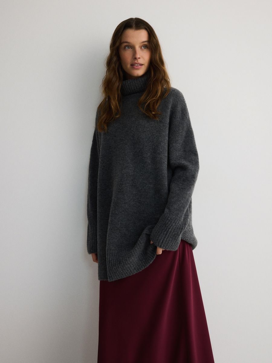 Turtleneck jumper - dark grey - RESERVED - 5