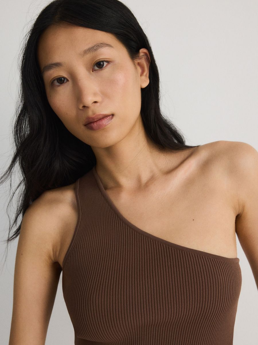 Asymmetrical top - brown - RESERVED - 2