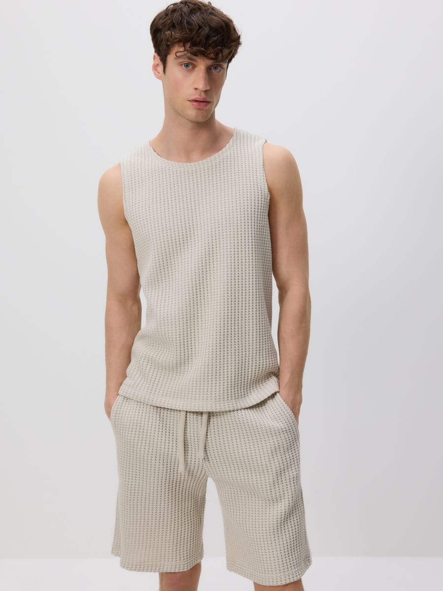 Textured top - beige - RESERVED - 3