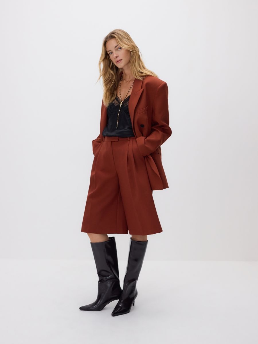 Short met persvouwen - koper - RESERVED