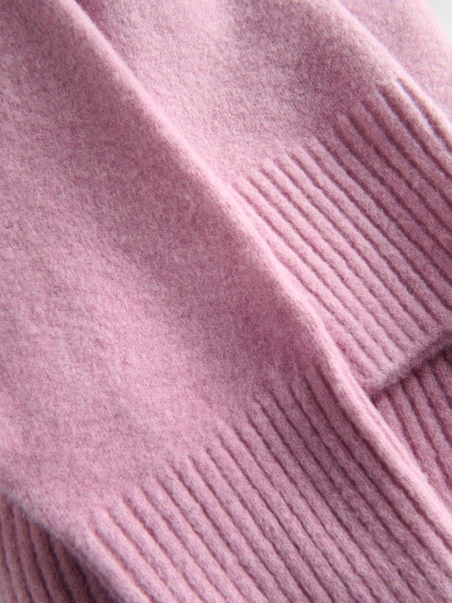 Jumper with deep V neck - rose - RESERVED - 6