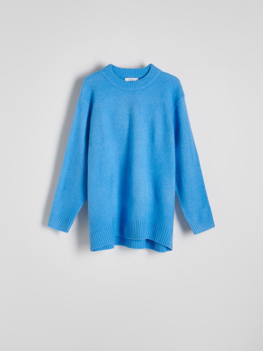 Oversize wool blend sweater - blue - RESERVED - 5