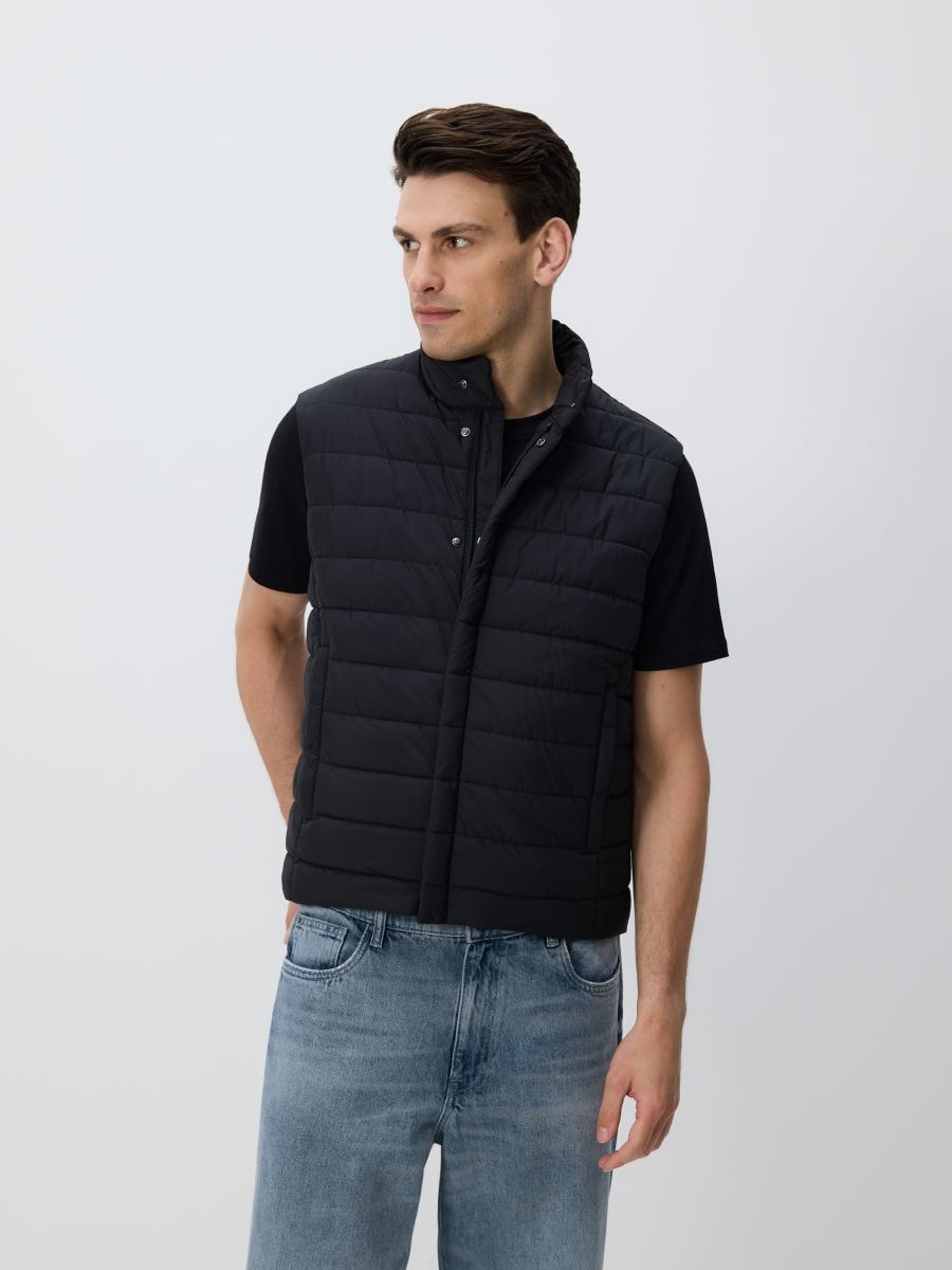 Quilted vest - black - RESERVED